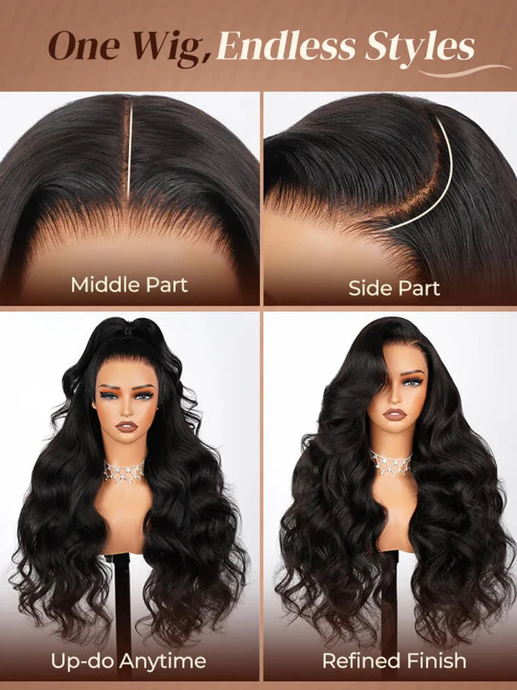 13x4 13x6 Human Hair Wigs Glueless Body Wave 6x5 HD Wear and Go Wig Pre Plucked Bye Bye Knots Virgin Hair Wigs for Women 30Inch