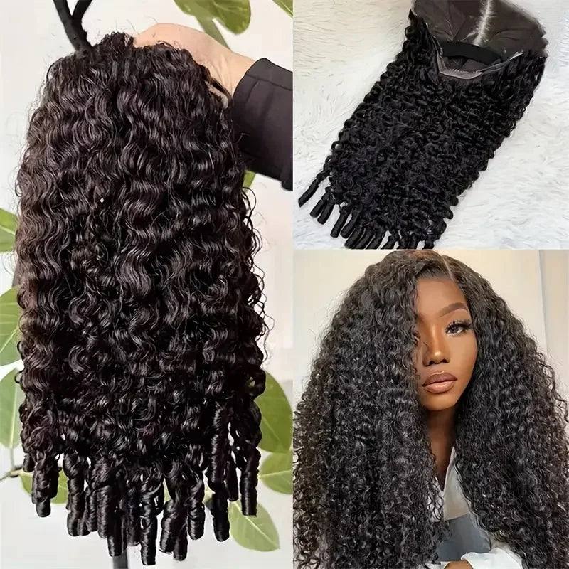 Burmese Curls Water Wave Glueless Wig 250% Burmese Curls 6x6 HD Lace Front Wig Zero Stress Deep Curly HD Lace Closure Wigs