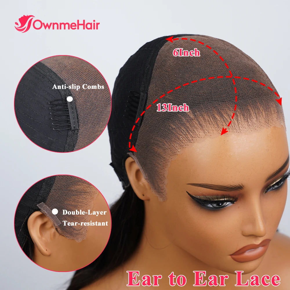 13x4 13x6 Human Hair Wigs Glueless Body Wave 6x5 HD Wear and Go Wig Pre Plucked Bye Bye Knots Virgin Hair Wigs for Women 30Inch