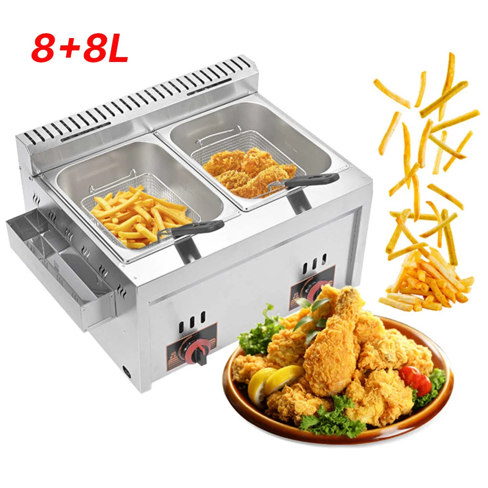 2500W 6L 220V Electric Deep Fryer Stainless Steel Electric Fryer Household Chips Frying Pan French Fries Making Machine
