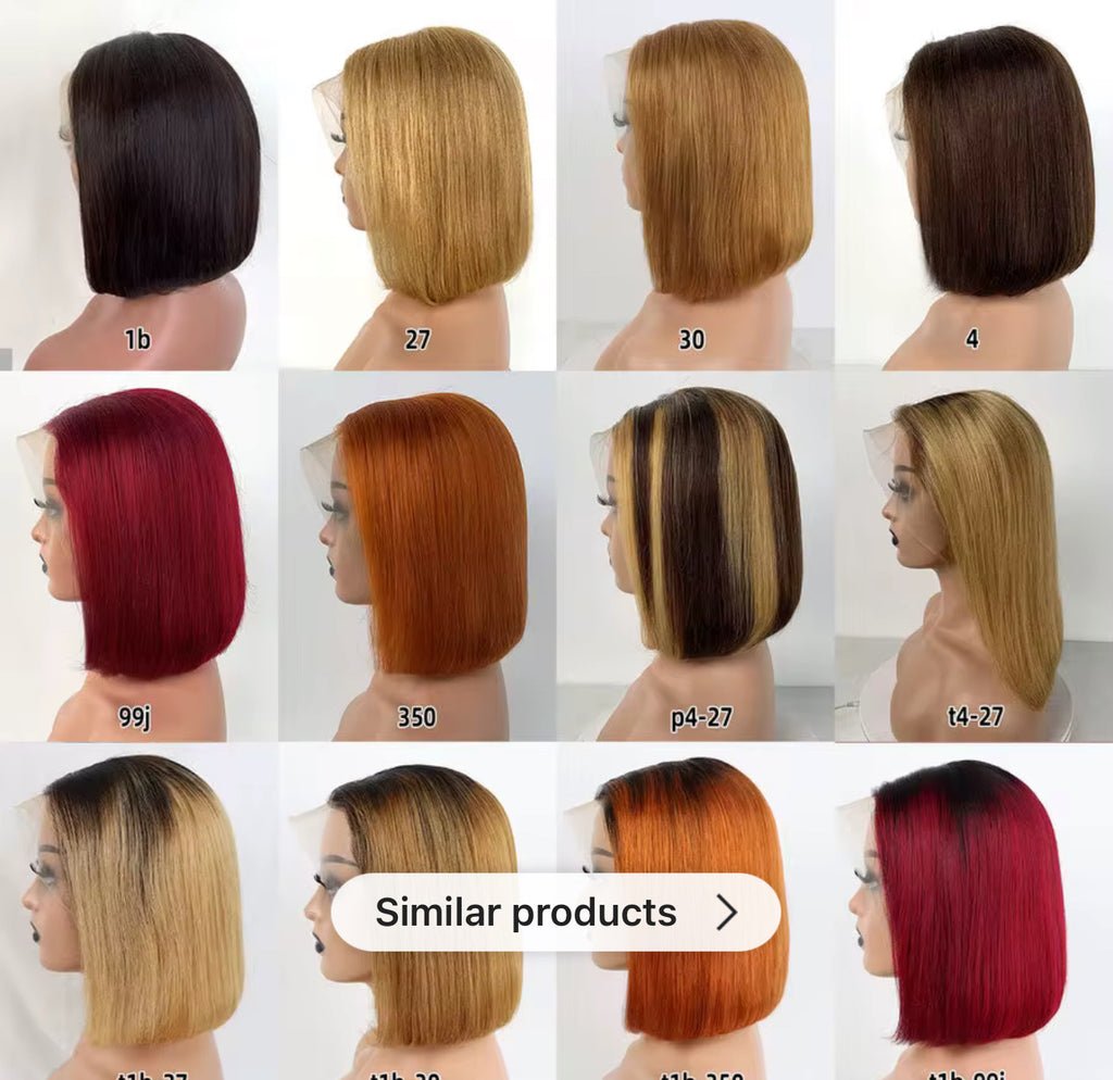 Short Bob Lace Wig – Natural & Colored Options