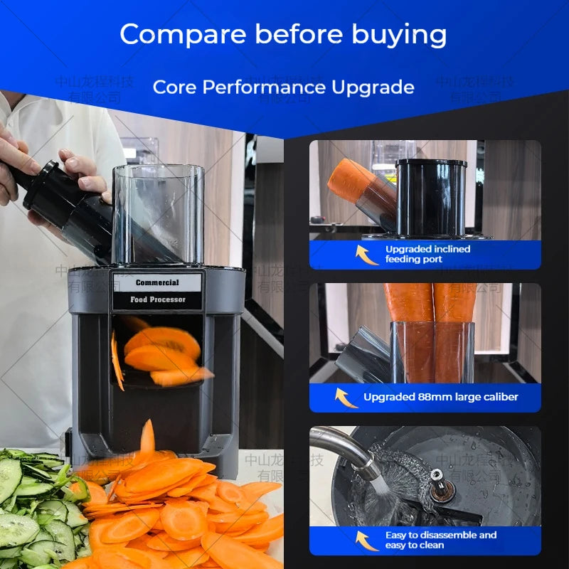 2025 New Vegetable Chopper 3 in1 Multifunctional Electric Cutting Machine Carrot Potato Cutter Slice Shred Diced Food Processor