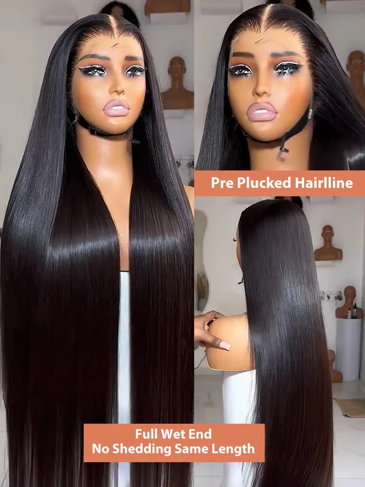 13x4 13x6 Bone Straight HD Lace Front Human Hair Wigs 5x7 Ready To Wear And Go Glueless Wigs Vietnamese Virgin Hair For Women