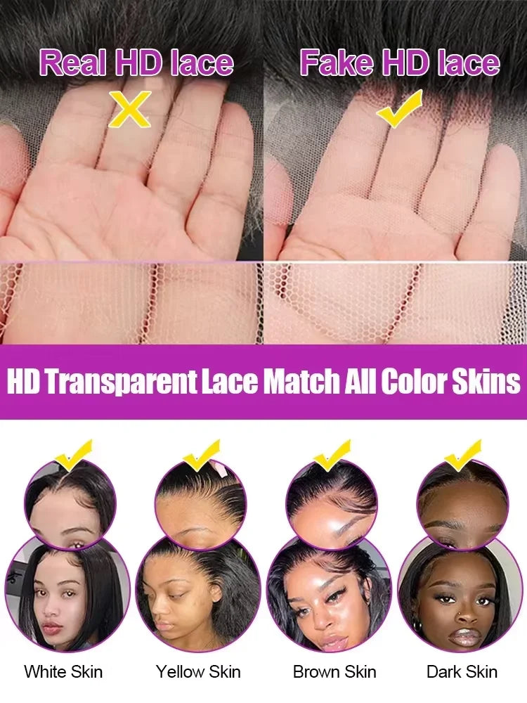 13x4 13x6 Bone Straight HD Lace Front Human Hair Wigs 5x7 Ready To Wear And Go Glueless Wigs Vietnamese Virgin Hair For Women