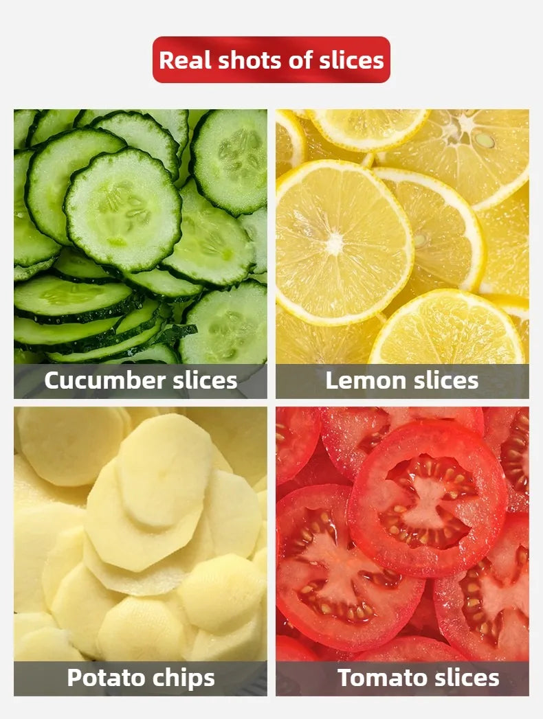 2025 New Commercial Double Spout Vegetable Cutter 4 in 1 Multifunctional Dicing Shredding Slicing Cutting Strips Vegetables