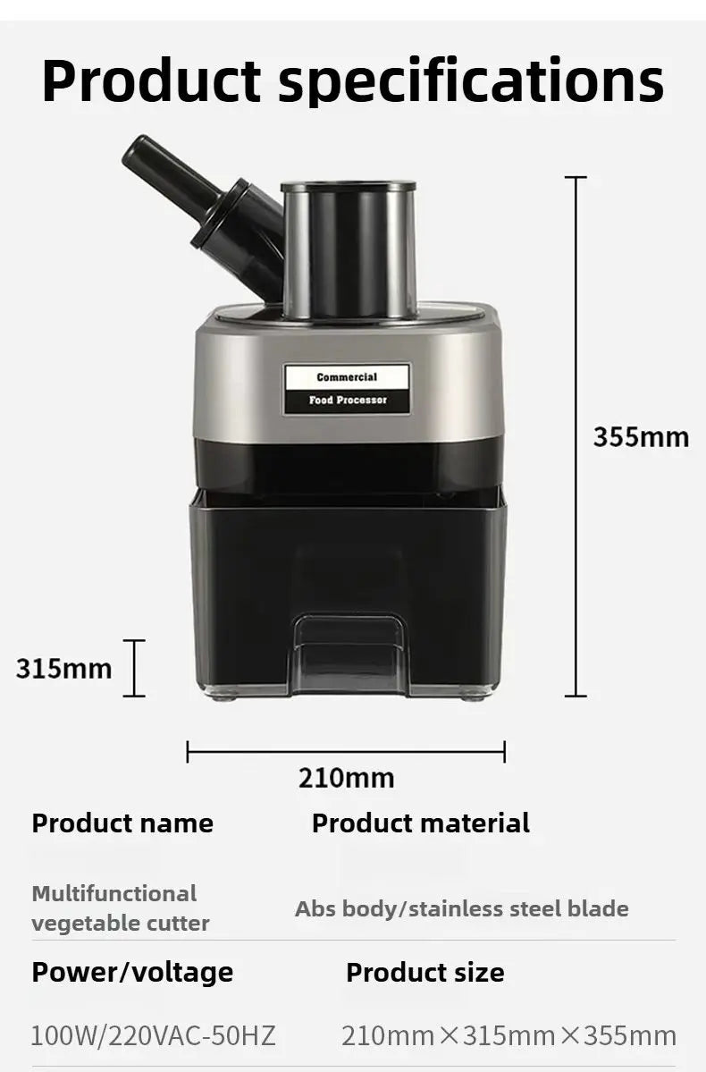 2025 New Commercial Double Spout Vegetable Cutter 4 in 1 Multifunctional Dicing Shredding Slicing Cutting Strips Vegetables