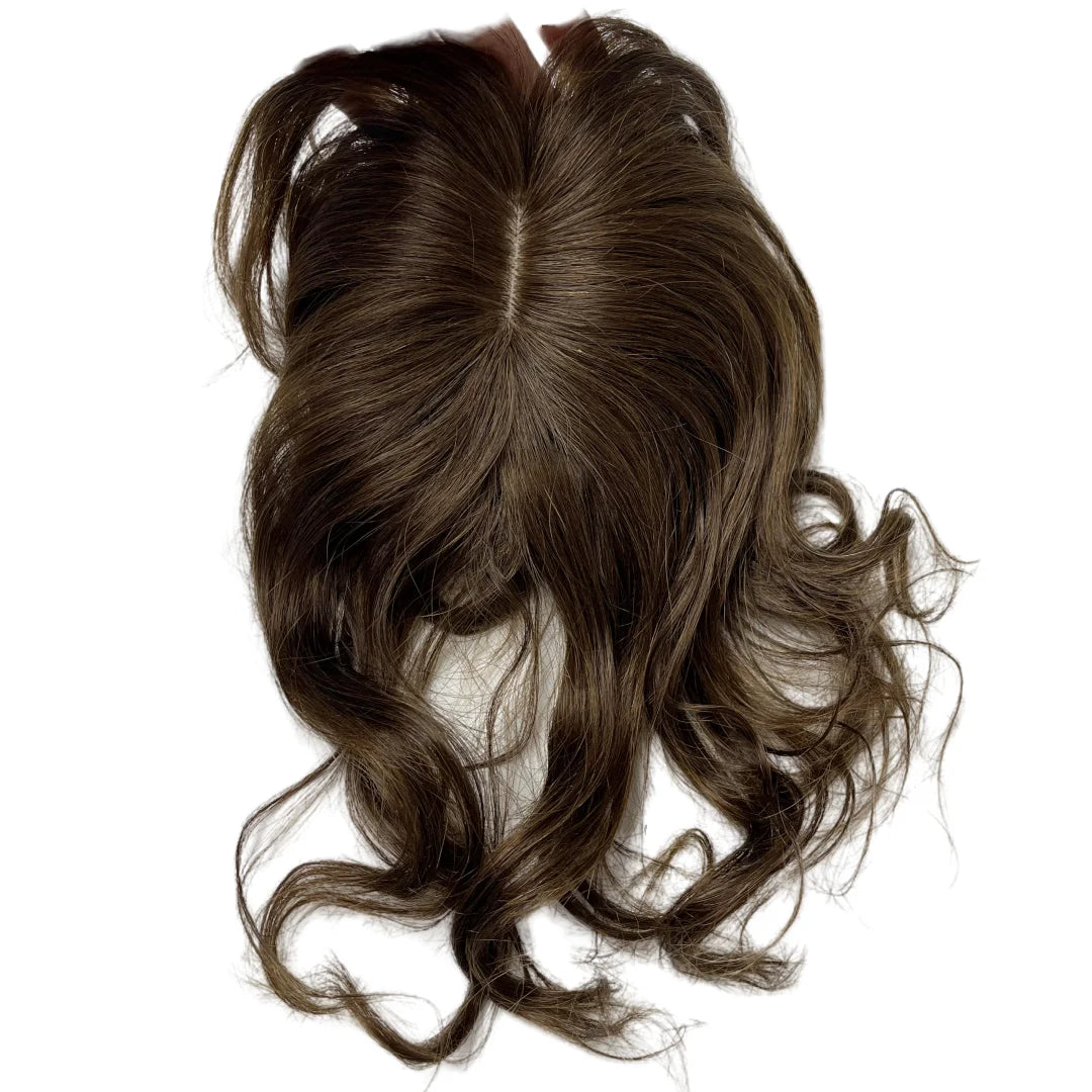 Body Wavy Brazilian Human Hair Toppers 25cm Clip In Hairpieces Extensions Increase Hair Volume for Women Hair Loss