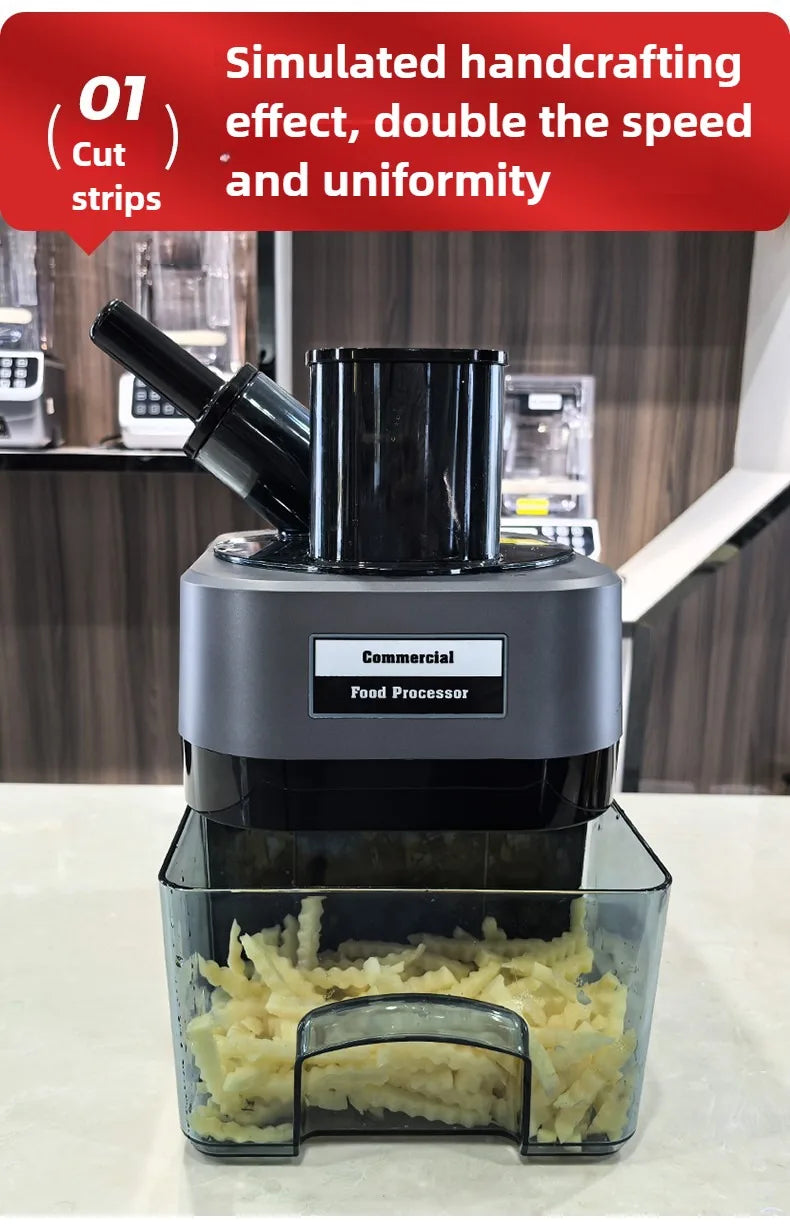 2025 New Commercial Double Spout Vegetable Cutter 4 in 1 Multifunctional Dicing Shredding Slicing Cutting Strips Vegetables