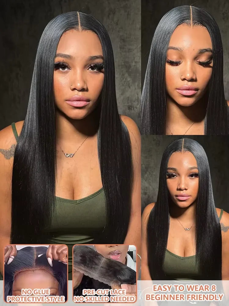 13x4 13x6 Bone Straight HD Lace Front Human Hair Wigs 5x7 Ready To Wear And Go Glueless Wigs Vietnamese Virgin Hair For Women
