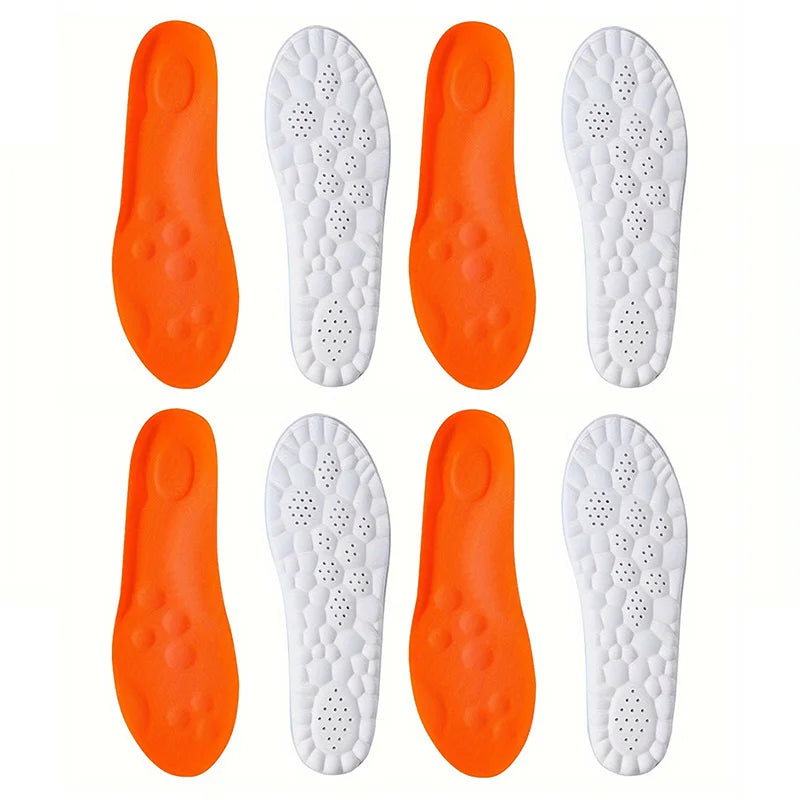1Pair/2Pairs/4Pairs High Elasticity Latex Sport Insoles Soft Shoe Pads Arch Support Orthotic Insoles Breathable Deodorant Insole