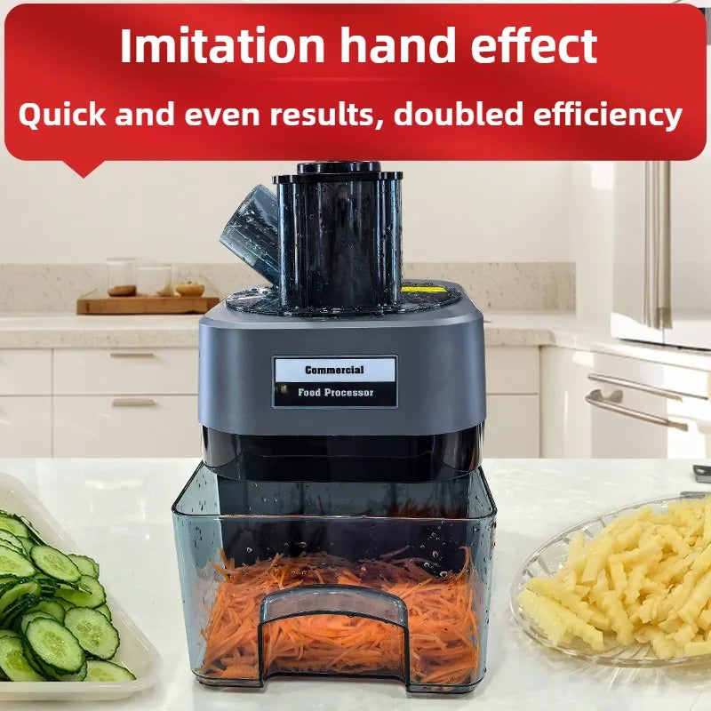2025 New Commercial Double Spout Vegetable Cutter 4 in 1 Multifunctional Dicing Shredding Slicing Cutting Strips Vegetables