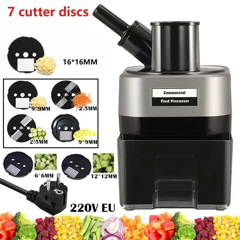 2025 New Commercial Double Spout Vegetable Cutter 4 in 1 Multifunctional Dicing Shredding Slicing Cutting Strips Vegetables