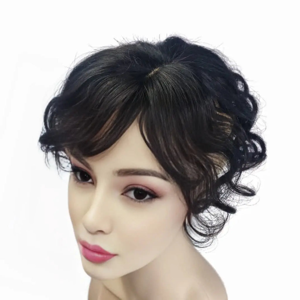 Body Wavy Brazilian Human Hair Toppers 25cm Clip In Hairpieces Extensions Increase Hair Volume for Women Hair Loss