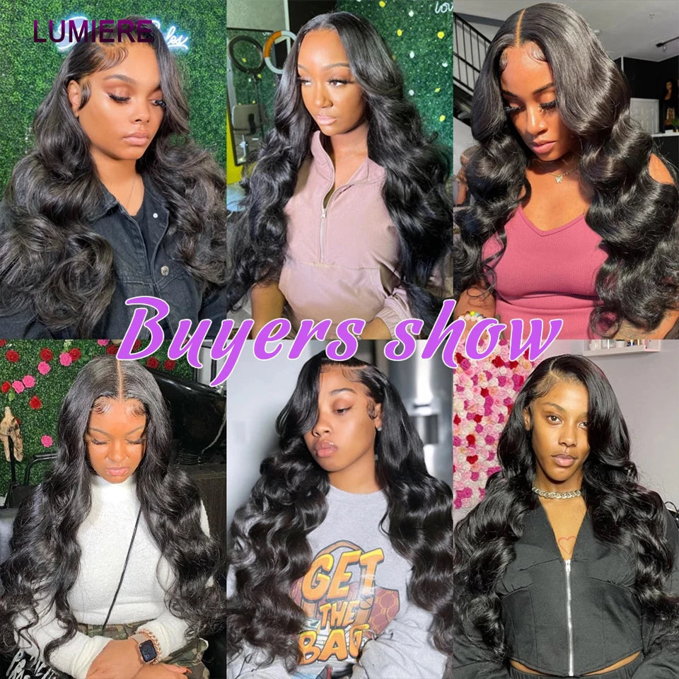 Body Wave Human Hair Bundles with Closure Frontal 5x5 6x6 HD Transparent 100% Virgin Human Hair Weave 3/4 Bundles with Closure