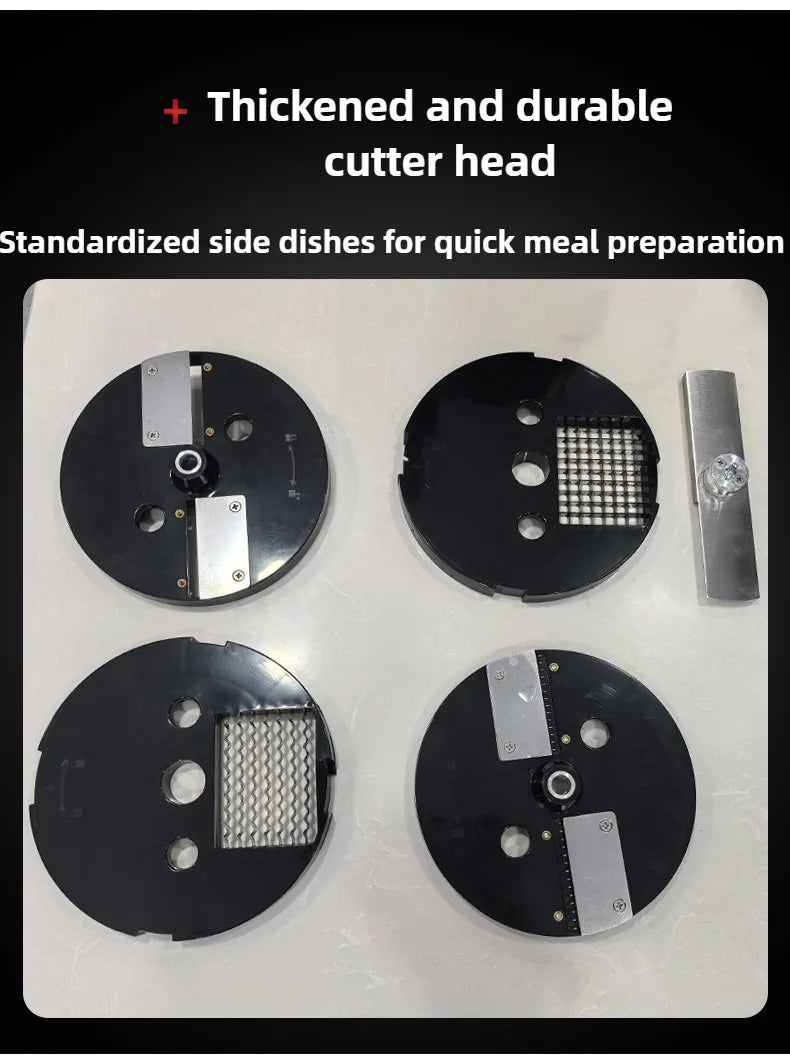 2025 New Commercial Double Spout Vegetable Cutter 4 in 1 Multifunctional Dicing Shredding Slicing Cutting Strips Vegetables