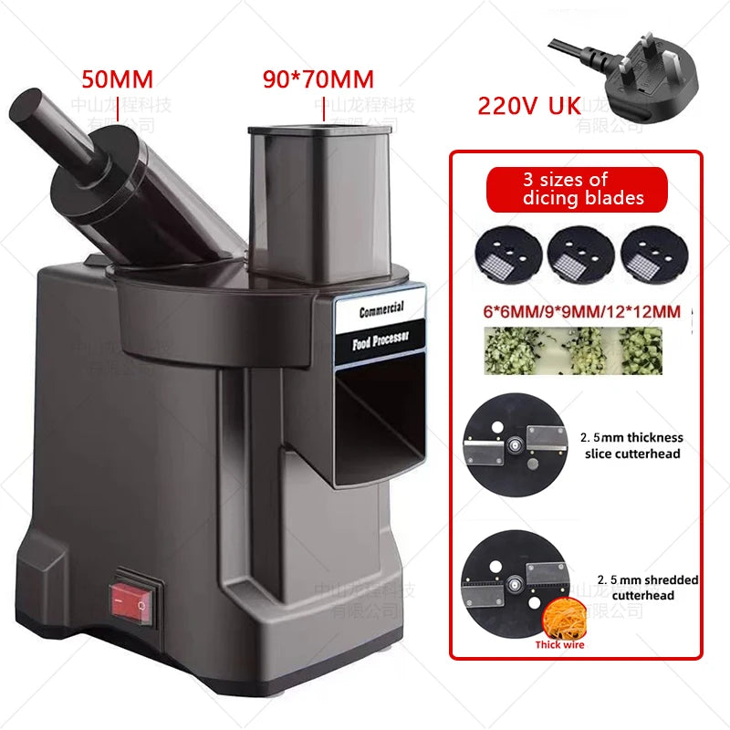 2025 New Vegetable Chopper 3 in1 Multifunctional Electric Cutting Machine Carrot Potato Cutter Slice Shred Diced Food Processor